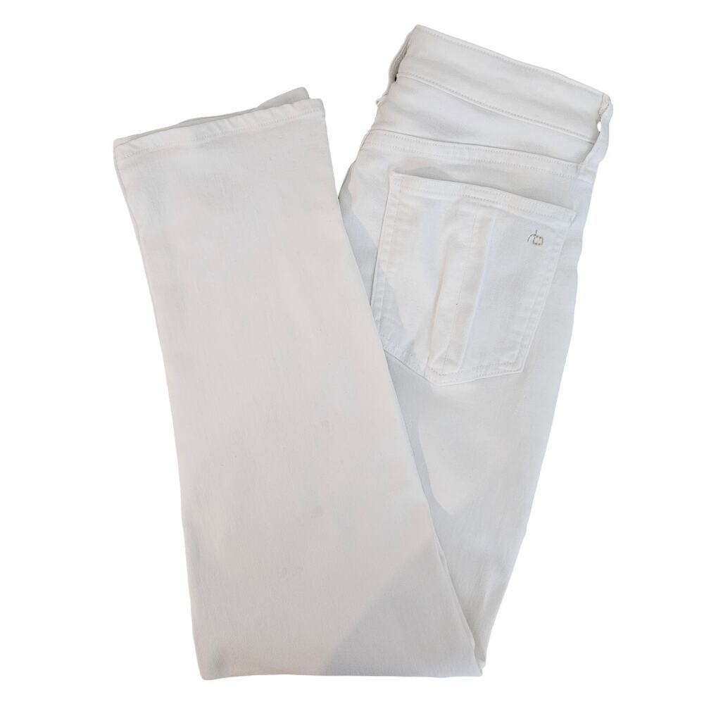 Rag and Bone White Denim Skinny Jeans High Rise Ankle | Womens 28 | MINOR FLAWS
